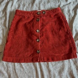 Corduroy mini skirt